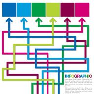 Bright infographic arrows in vector format N20