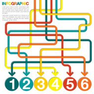 Bright infographic arrows in vector format N22