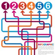 Bright infographic arrows in vector format N23