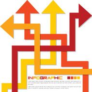 Bright infographic arrows in vector format N24