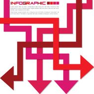 Bright infographic arrows in vector format N25
