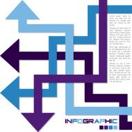 Bright infographic arrows in vector format N27