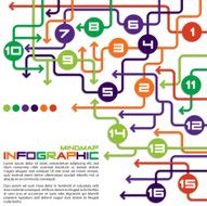 Bright infographic arrows in vector format N29