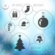 Christmas infographic with unfocused background N198