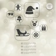 Christmas infographic with unfocused background N199