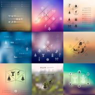 Christmas infographic with unfocused background N200