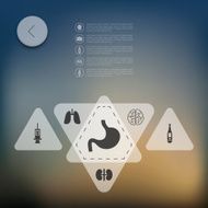medicine infographic with unfocused background N80