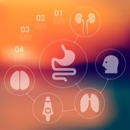 medicine infographic with unfocused background N81