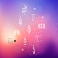 medicine infographic with unfocused background N82