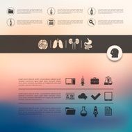 medicine infographic with unfocused background N83
