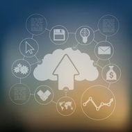 business infographic with unfocused background N227