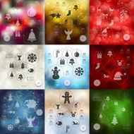Christmas infographic with unfocused background N201