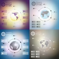 Infographics set templates for business design N4