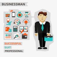 Flat design Businessman