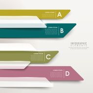 modern abstract translucent arrow bar chart infographic N4