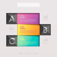 modern design paper banners template infographic