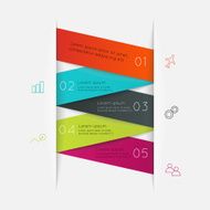 Abstract business info graphics template with icons N116