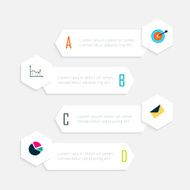 Abstract business info graphics template with icons N119