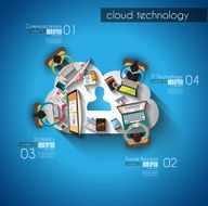 Infographic template with flat UI icons for ttem ranking N17