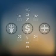 business infographic with unfocused background N228