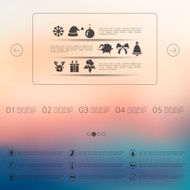 Christmas infographic with unfocused background N205