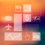 business infographic with unfocused background N229