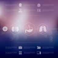 medicine infographic with unfocused background N87