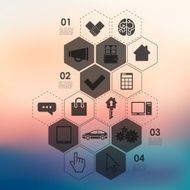 business infographic with unfocused background N230