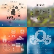 veterinary infographic with unfocused background N82