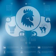 veterinary infographic with unfocused background N85