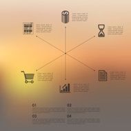 business infographic with unfocused background N231