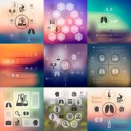 medical infographic with unfocused background N79