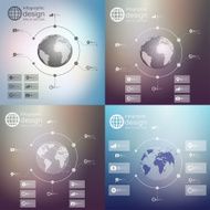 Infographics set templates for business design N5