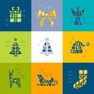Christmas flat infographic N113