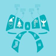 Christmas flat infographic N115