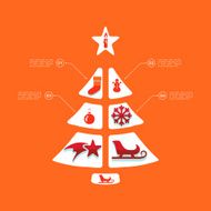 Christmas flat infographic N118