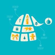 Christmas flat infographic N119