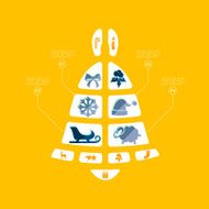 Christmas flat infographic N120