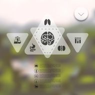 medicine infographic with unfocused background N89