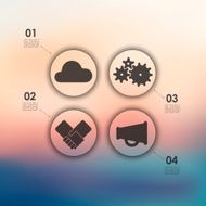 business infographic with unfocused background N233