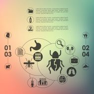 veterinary infographic with unfocused background N90