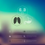 medical infographic with unfocused background N84