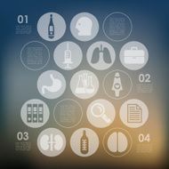 medical infographic with unfocused background N85