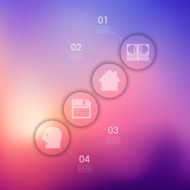 business infographic with unfocused background N235