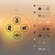 veterinary infographic with unfocused background N91