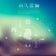 veterinary infographic with unfocused background N93