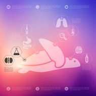 veterinary infographic with unfocused background N94