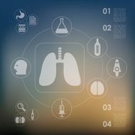 medical infographic with unfocused background N88