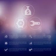 business infographic with unfocused background N237