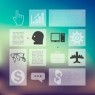 business infographic with unfocused background N238
